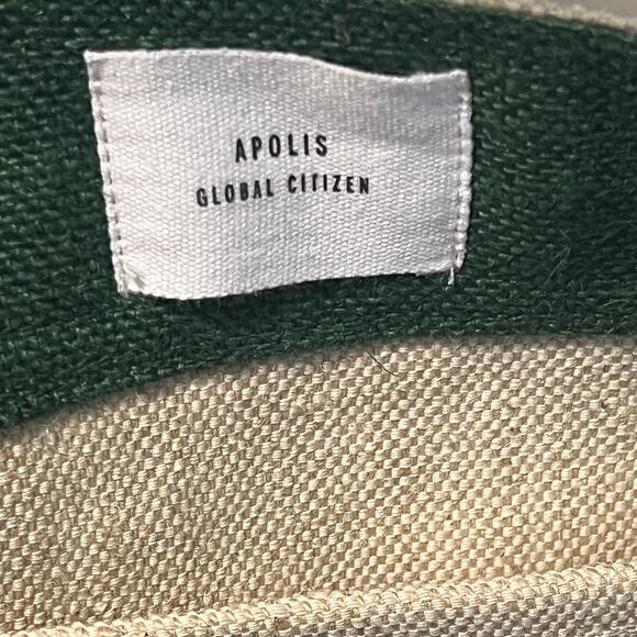 Apolis Large Reusable Green All The Things Jute Market Bag Shopping Bag Tote NEW - Picture 8 of 8